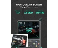 HappyJoe R36S, 128GB, Juodas, 20000+ Games, 3.5" IPS Screen, Linux