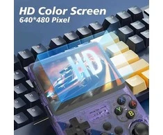 HappyJoe R36S, 128GB, violetinė, 20000+ Games, 3.5" IPS Screen, Linux