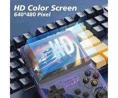 HappyJoe R36S, 64GB, violetinė, 10000+ Games, 3.5" IPS Screen, Linux
