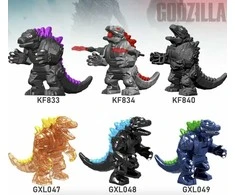 Konstruktorius Godzilla figūrėlė HeroBricks, 10 cm