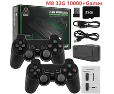 M8/M8 PLUS vaizdo žaidimų konsolė 4K HD 2.4G belaidis valdiklis TV Game Stick 20000+Games Retro delninis žaidimų grotuvas, skirtas PS1/FC/GBA