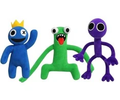 Happyjoe Minkštų pliušinių žaislų Rainbow friends komplektas, 3 draugai