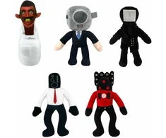 Minkštų žaislų rinkinys HappyJoe Skibidi Toilet 5vnt, 25cm