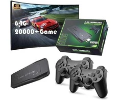 NAUJA vaizdo žaidimų konsolė 2.4G dvigubas belaidis valdiklis Game Stick 4K 20000 žaidimai 64GB 32GB retro žaidimai Televizoriaus dovana berniukui