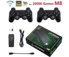 NAUJA vaizdo žaidimų konsolė 2.4G dvigubas belaidis valdiklis Game Stick 4K 20000 žaidimai 64GB 32GB retro žaidimai Televizoriaus dovana berniukui