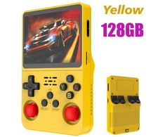 R36S Atviro kodo retro nešiojama žaidimų konsolė - Linux, 3.5" IPS ekranas, 64GB/128GB, nešiojamas grotuvas - Raudona 128G