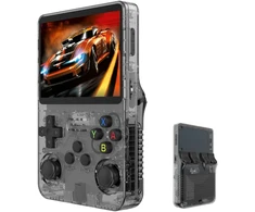 R36S delninis žaidimų grotuvas 64 GB žaidimai 3,5 colio IPS ekranas klasikinis žaidimų grotuvas atvirojo kodo Linux 3D dviguba sistema vaikams ir suaugusiems
