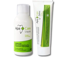 Remineralizuojantis rinkinys Dantų pasta + Burnos skalavimo skystis ApaCare Fluor