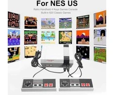 Riff AV620 Retro TV AV analoginė žaidimų konsolė su dviem valdikliais su 620 integruotų žaidimų