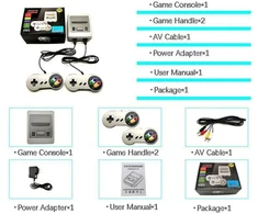Retro mini televizoriaus žaidimų konsolė Built-in 620 Klasikiniai žaidimai Snes žaidimų konsolė-US