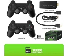 Retro vaizdo žaidimų konsolė 2.4G belaidė konsolė Game Stick 4k 20000 žaidimų nešiojama vaizdo žaidimų konsolė Dendy televizoriui