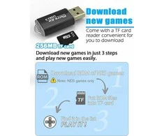 Retro žaidimų konsolė HappyJoe 1800 Games + Download, 4K HDMI HD