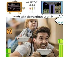 Retro žaidimų konsolė su 620 vaizdo žaidimų, Av ir Hdmi HD išvestis, „Plug and Play“, klasikinio leidimo mini pramogų sistema suaugusiems ir vaikams