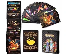 Stalo žaidimas TCG Juodas Pokemon kortų kaladė, 55 vnt.