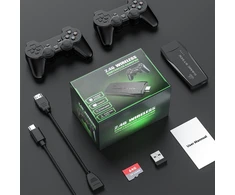 Super Console S2 Game Stick vaizdo žaidimų konsolė 12000 retro žaidimas, skirtas 9 klasikiniams emuliatoriams 2.4G dvigubas belaidis žaidimų pultelis