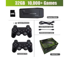 Vaizdo žaidimų konsolė 2.4G dvigubas belaidis valdiklis Game Stick 4K 20000 žaidimai 64 32GB retro žaidimai kalėdinėms dovanoms vaikams
