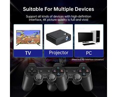 Vaizdo žaidimų konsolė Integruota 20 000 ir daugiau žaidimų retro delninis žaidimų grotuvas 64G 4K TV Game Stick 2.4G belaidis valdiklis Gamepad