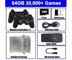 Vaizdo žaidimų konsolė Integruota 20 000 ir daugiau žaidimų retro delninis žaidimų grotuvas 64G 4K TV Game Stick 2.4G belaidis valdiklis Gamepad