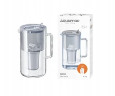 Vandens filtro ąsotis Aquaphor Nord A5 H Pilkas Glass filter jug, pilkas