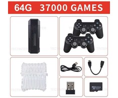 X2 Plus 4K Game Stick GD10 Pro Retro vaizdo žaidimų konsolė 128G Integruoti 41000 3D žaidimai su dviem žaidimų pultu 40+ emuliatoriais, skirtais N64/PSP