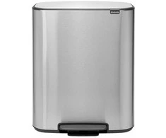 Brabantia Šiukšlių dėžė su pedalu, Bo 60L - matinės plieno spalvos