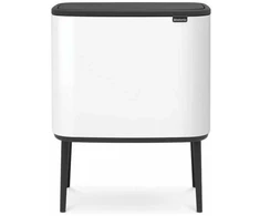 Šiukšlių dėžė Brabantia Bo Touch, 36 l, baltos spalvos
