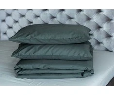 MIEGO GURU PREMIUM satino patalynės komplektas “Dark sage žalias” (TC300) 140x200cm