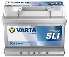 Akumuliatorius Varta SD D21, 61 Ah, 600 A, 12 V