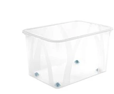 Daiktadėžė su dangčiu ROTHO LONA, 50 l, skaidri