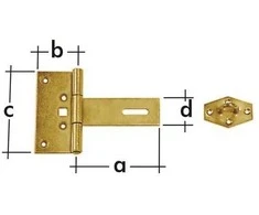 Durų skląstis 613201/871101, 100 x 50 x 100 x 2,5 mm