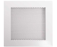 Grotelės židiniui HEARTH, baltos, 170 x 170 mm