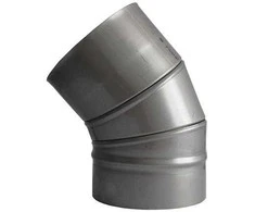 Kaminų alkūnė WADEX 115, D180 mm 45°