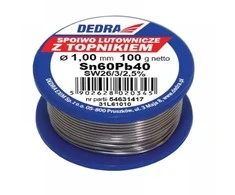 Dedra LYDMETALIS su fliusu 10mm 100g 60SN Pb40Sn60