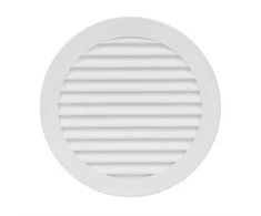 Plast. ventiliacijos grotelės EUROPLAST VR125, D125, baltos