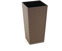Lamela Plastikinis vazonas Finezja Rattan, 30 x 30 cm