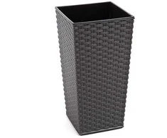 Lamela Plastikinis vazonas Finezja Rattan, 30 x 30 cm