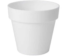 FORM PLASTIC Plastikinis vazonas IBIZA SOFT MAT 4140-011, baltas, Ø20 cm