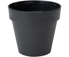 FORM PLASTIC Plastikinis vazonas IBIZA SOFT MAT 4140-014, juodas, Ø20 cm