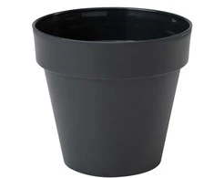 FORM PLASTIC Plastikinis vazonas IBIZA SOFT MAT 4150-014, juodas, Ø22 cm