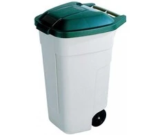 Šiukšlių konteineris Curver, žalia/kreminė/smėlio, 110 l