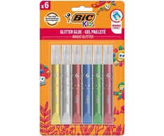Skystieji klijai Bic Kids metalic, blizgūs, 63 g, 6 vnt