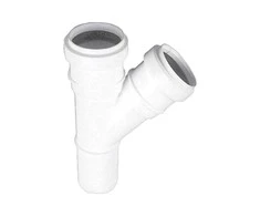 Magnaplast Vidaus kanalizacijos trišakis HTplus, Ø40/40 mm, 45°, baltas