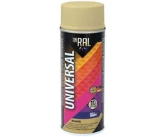 Universalūs aerozoliniai dažai INRAL UNIVERSAl smėlis RAL1001 blizgūs 400 ml.