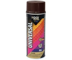 Aerozoliniai universalūs dažai INRAL UNIVERSAL ruda RAL8016 400 ml.