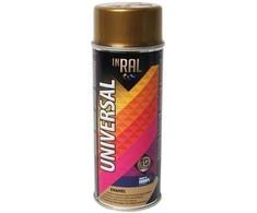 Aerozoliniai universalūs dažai INRAL UNIVERSAL auksas RAL1036 400 ml.