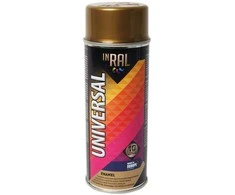 Aerozoliniai universalūs dažai INRAL UNIVERSAL auksas RAL1036 400 ml.