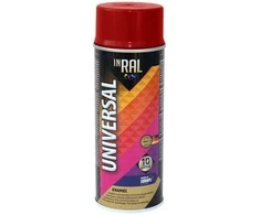 Aerozoliniai universalūs dažai INRAL UNIVERSAL raudona RAL3002 400 ml.