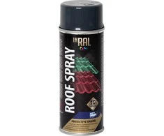 Aerozoliniai dažai stogo dangai INRAL ROOF grafito pilka RAL7024 blzigūs 400 ml.