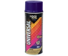 Aerozoliniai universalūs dažai INRAL UNIVERSAL ultramarino mėlynas RAL5022 400 ml.
