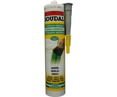 Soudal Acryrub pilkas 280ml-dažomas hermetikas